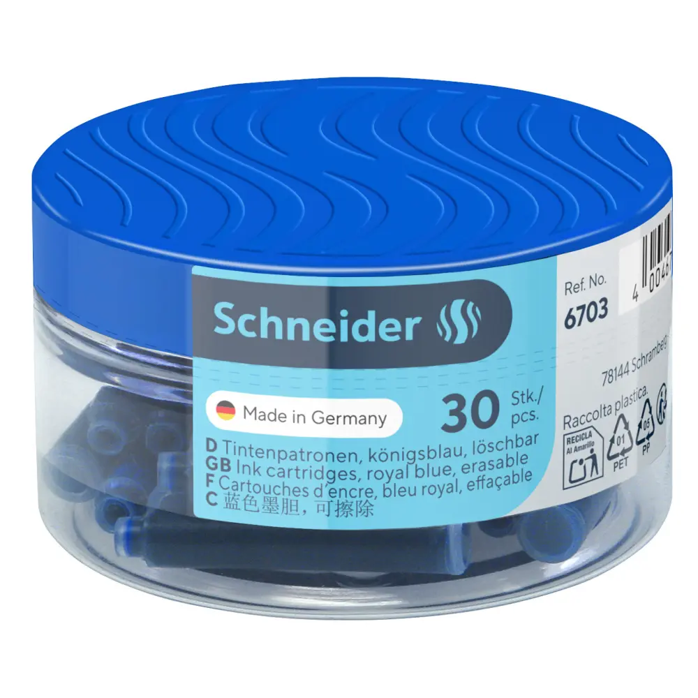 Bombice Schneider modra v kozarčku 30/1