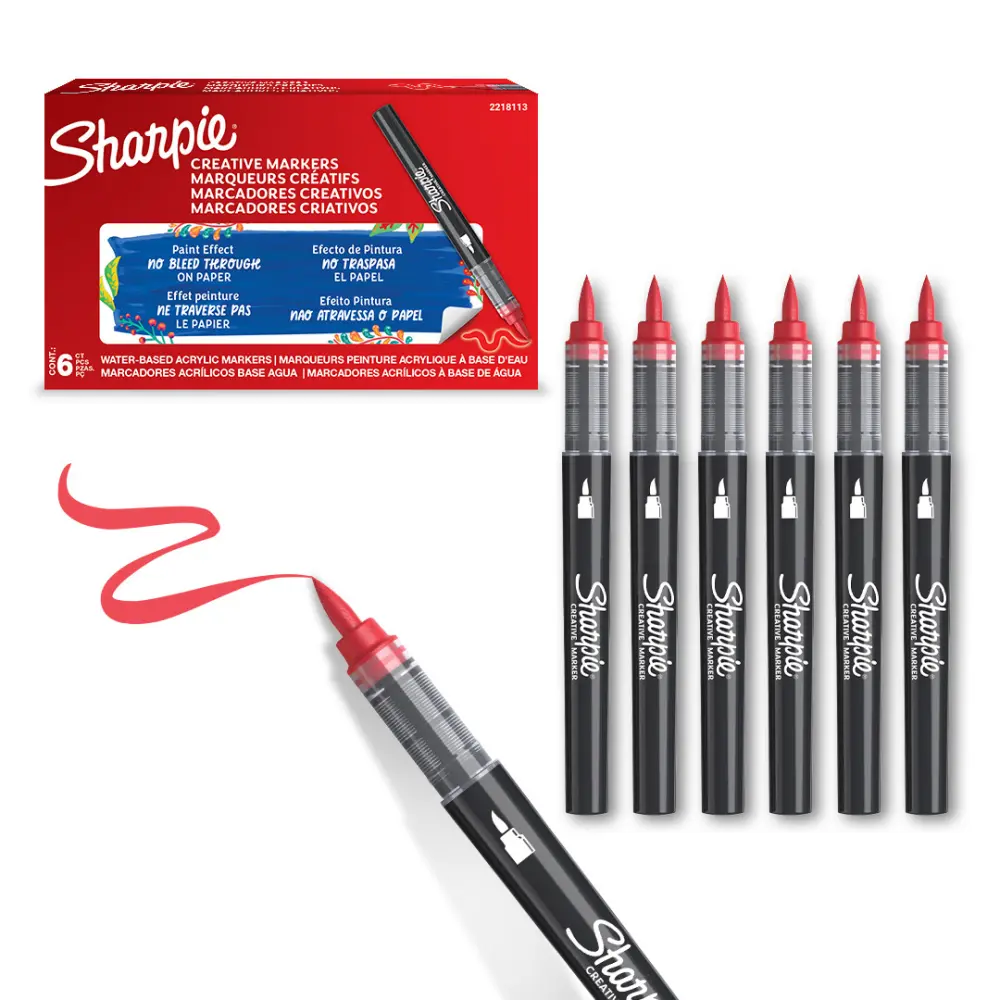 MARKER SHARPIE AKRILNI ČOPIČ RDEČA