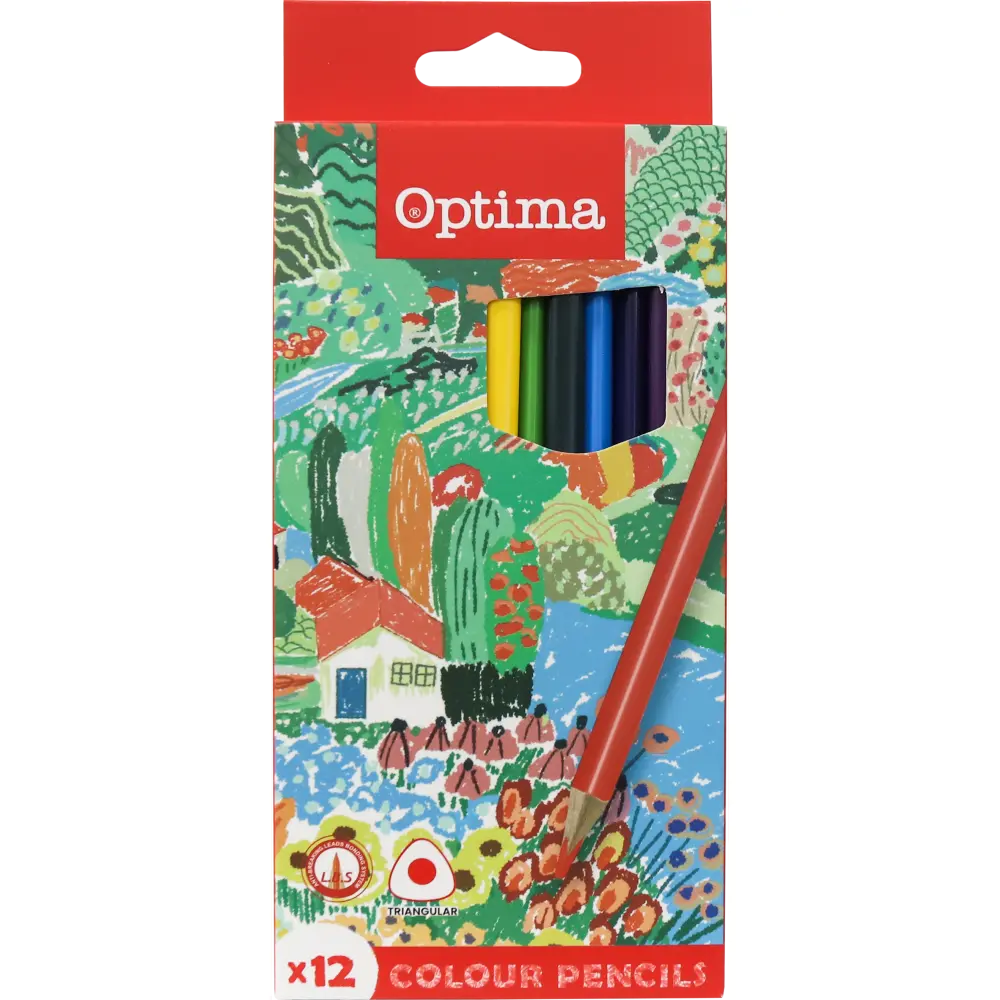 Barvice OPTIMA trikotne 12/1 karton