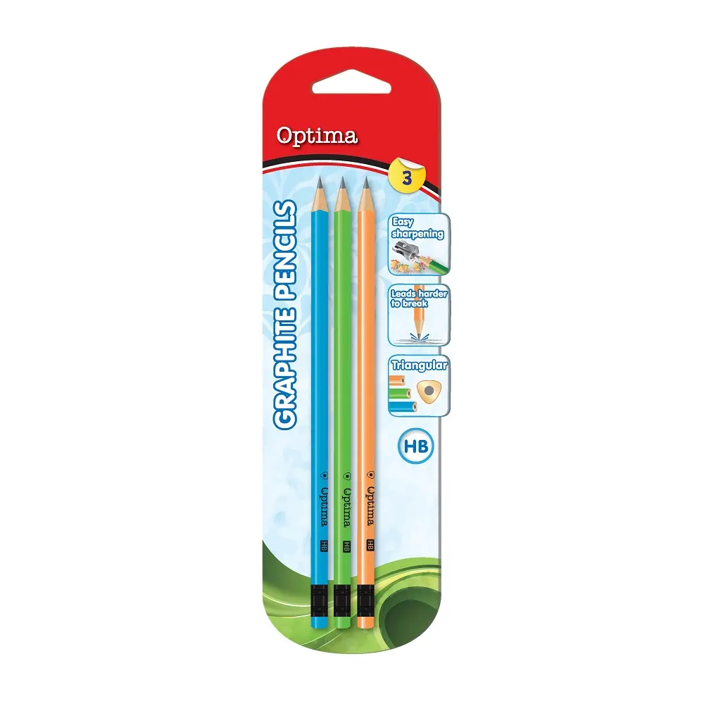 Grafitni svinčnik Optima HB 3/1 blister