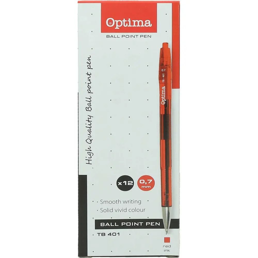 Kemični svinčnik Optima TB 401 rdeč
