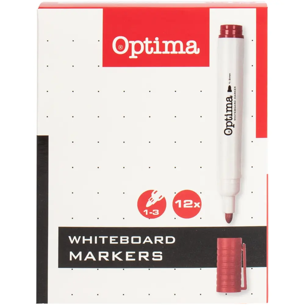Marker za belo tablo OPTIMA, rdeč
