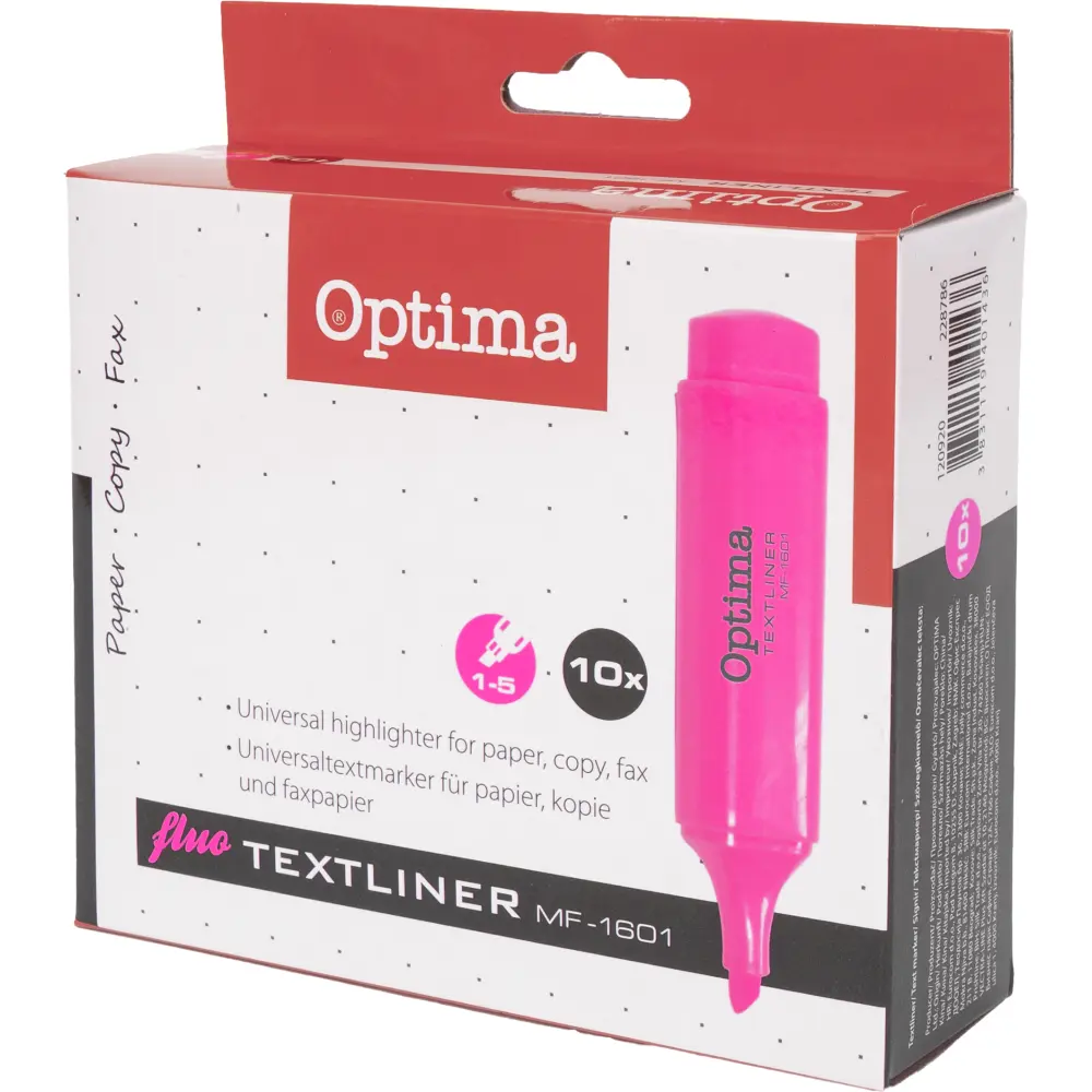 Označevalec besedila OPTIMA, roza