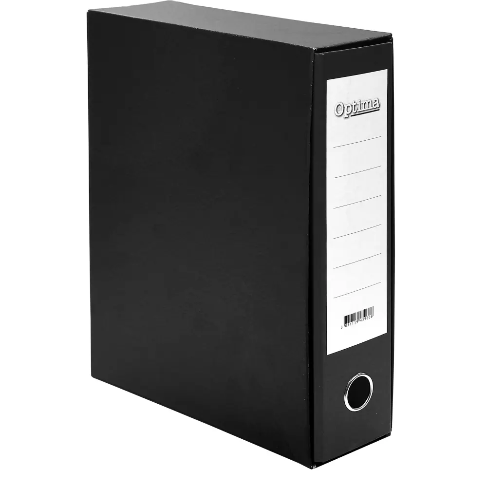 Registrator v ovoju Optima, A4, 8cm črn