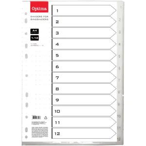 Pregradni kartoni Optima št. 1-12