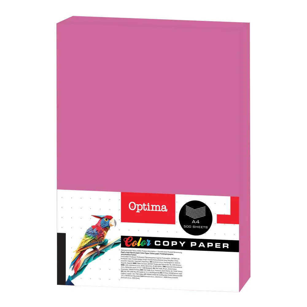 Papir fotok. Optima A4 500/1 fuchsia 80g