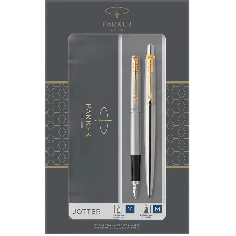 SET PARKER JOTTER DUO (FP+BP) SREBRNA GT