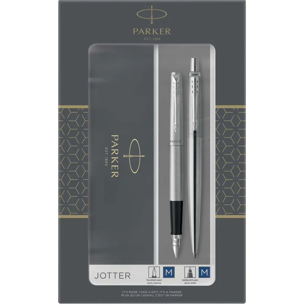 SET PARKER JOTTER DUO (FP+BP) SREBRNA CT