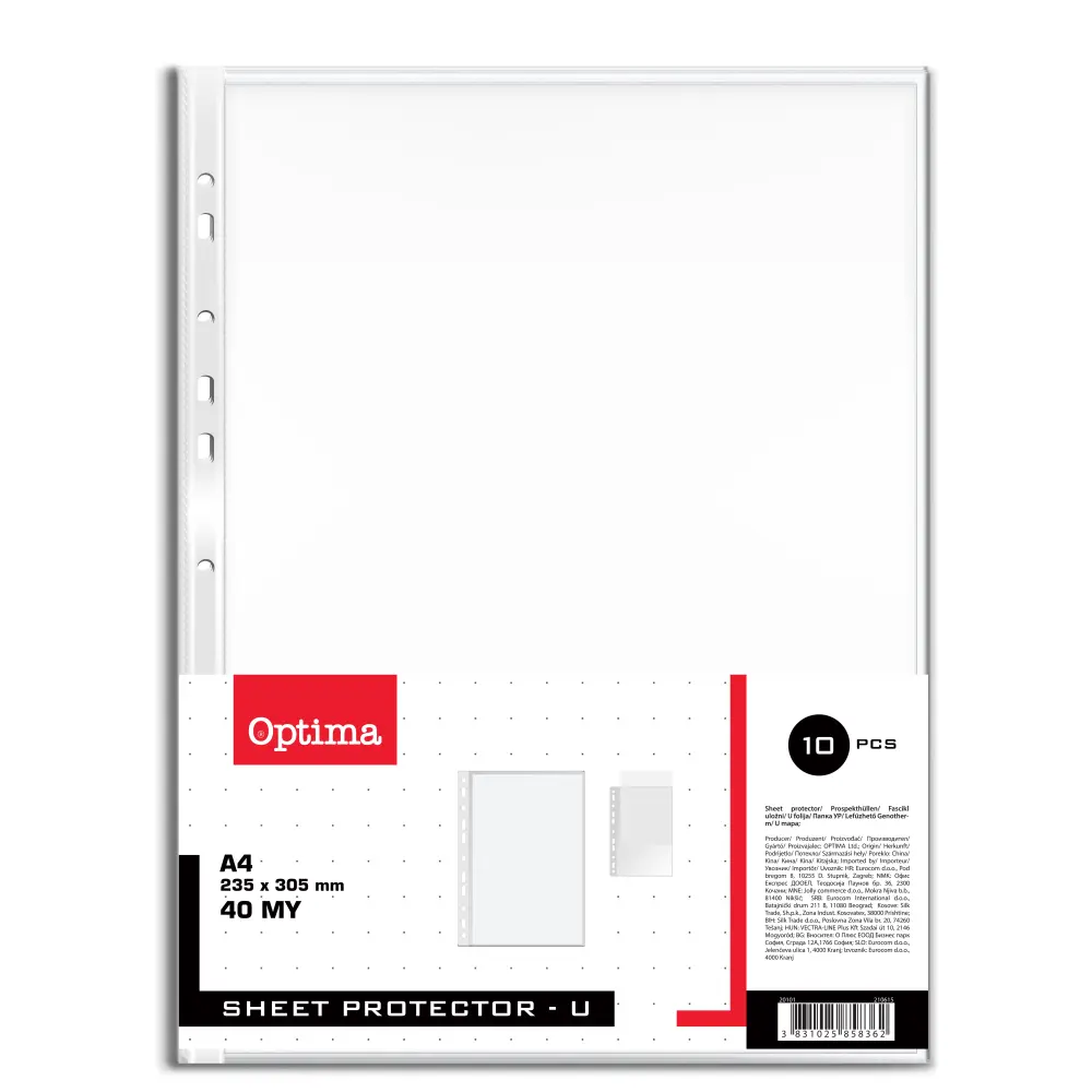 Ovojnica-U mapa, 11 lukenj, 40mik 10 kos