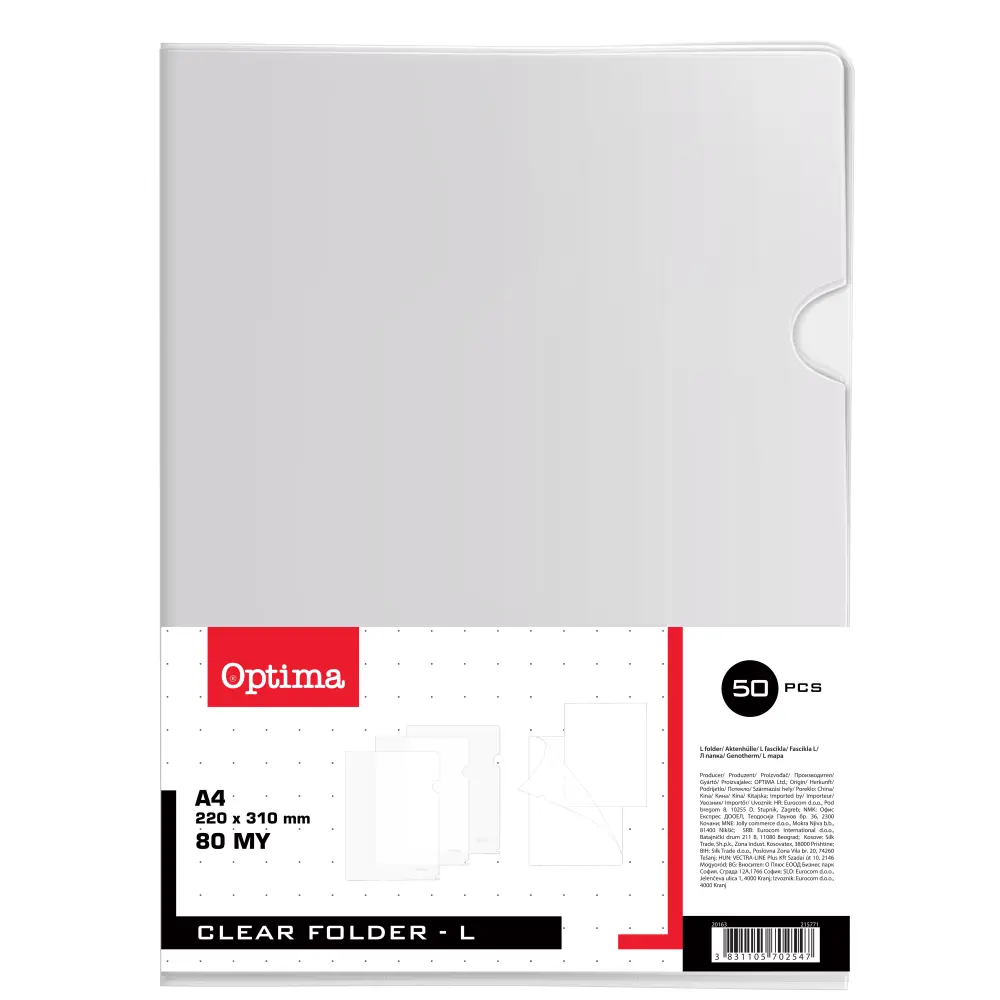 Ovojnica - L mapa, 80mik, 50 kos