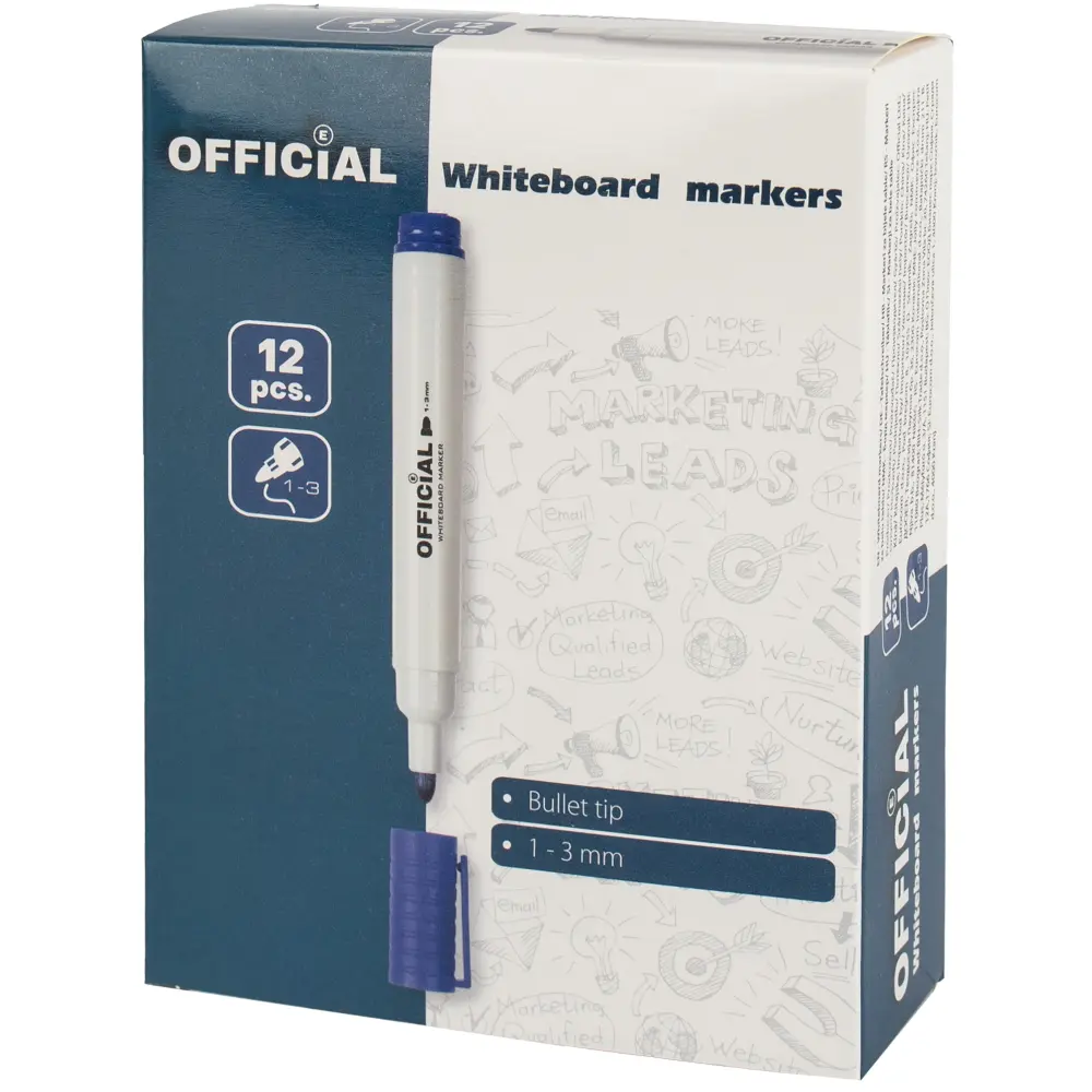 Marker za belo tablo Official, moder