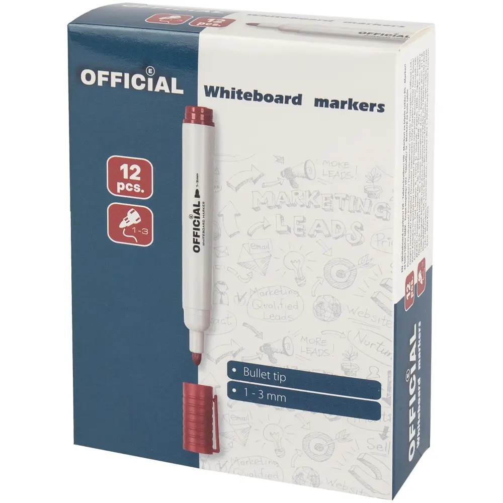 Marker za belo tablo Official, rdeč
