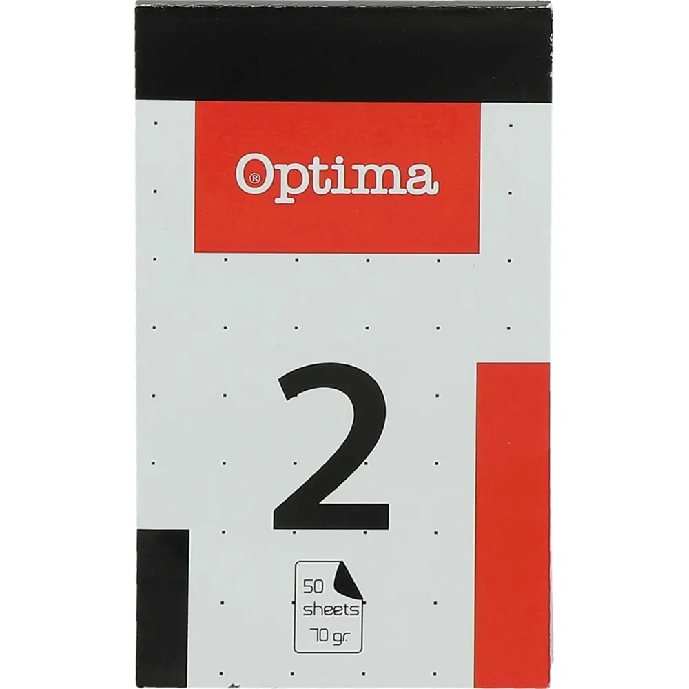 Lepljen blok Optima št. 2, mali karo