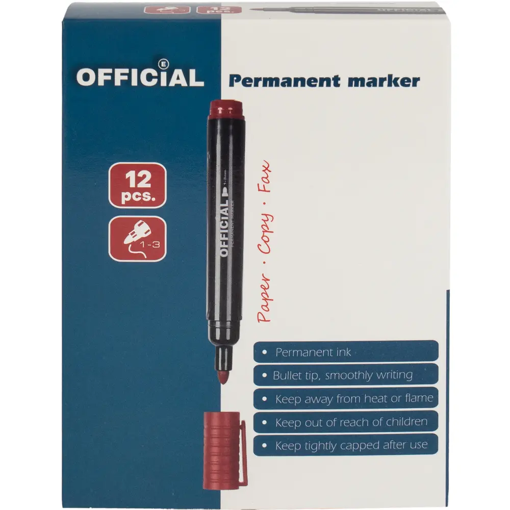 Permanentni marker Official, rdeč