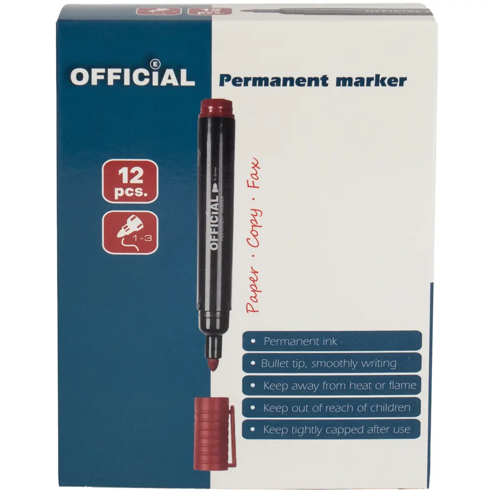 Permanentni marker Official, rdeč