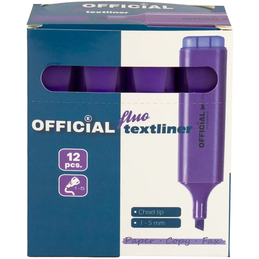 Označevalec besedila Official, vijoličen