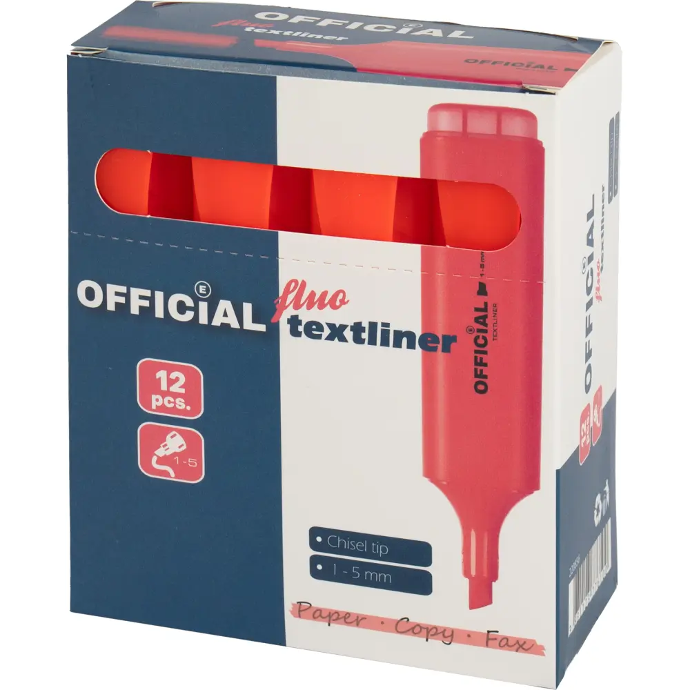 Označevalec besedila Official, rdeč