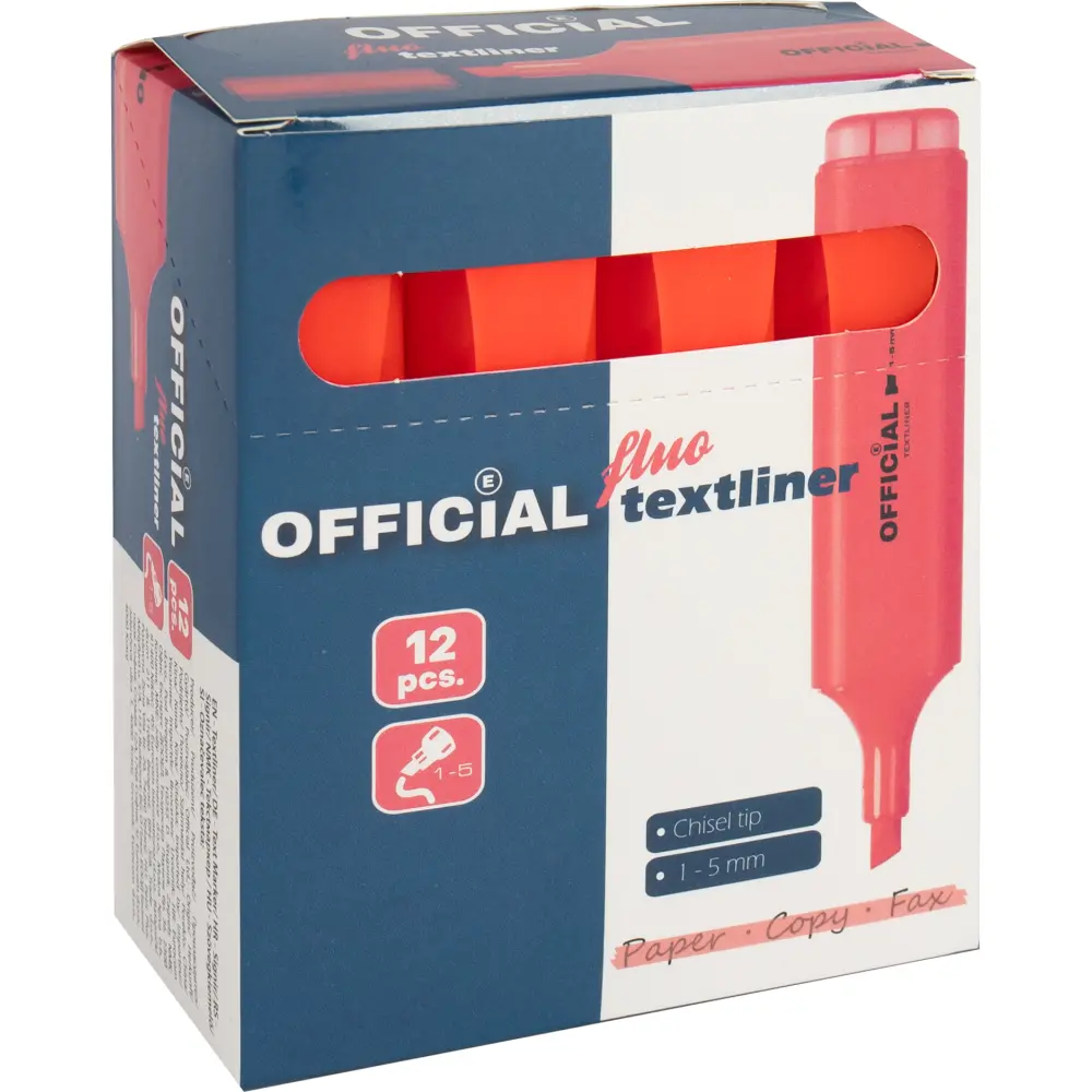 Označevalec besedila Official, rdeč