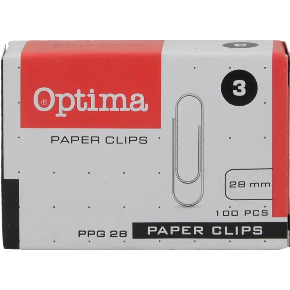 Sponke za papir Optima, 28mm, 100/1