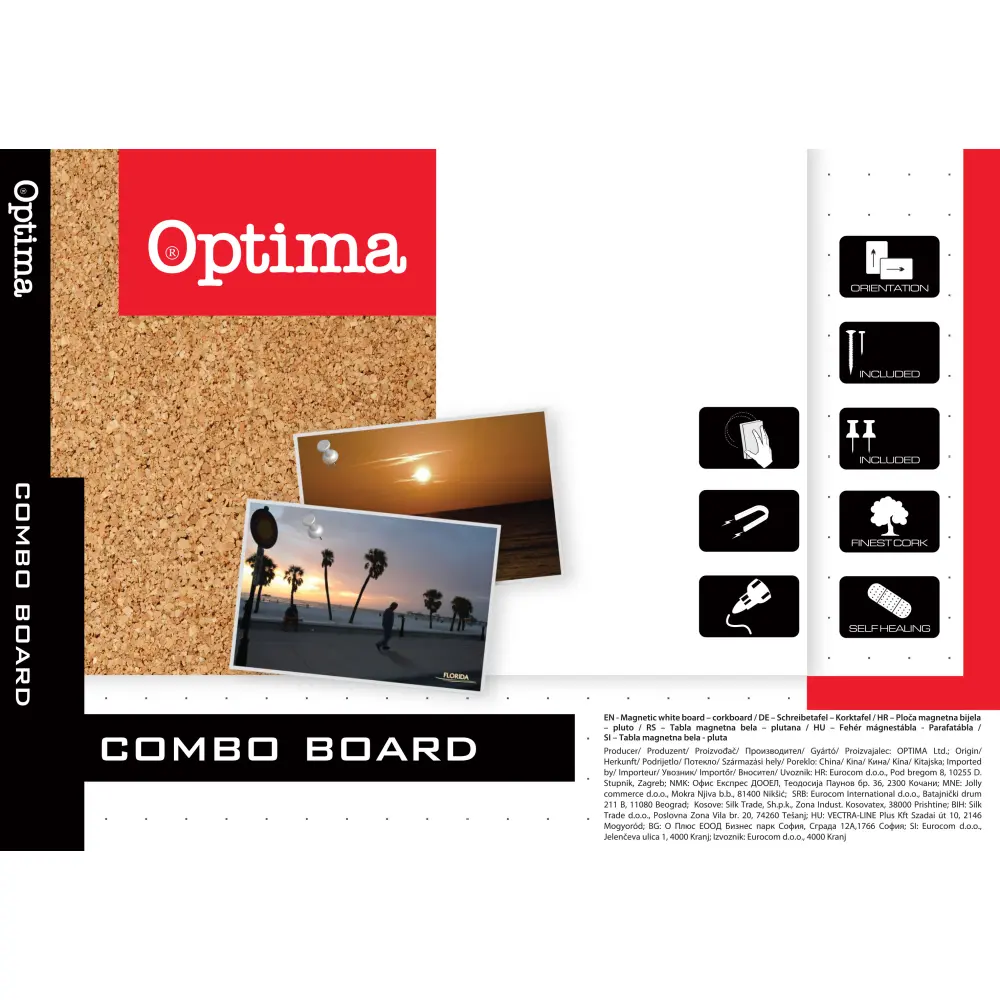 Kombinirana tabla OPTIMA, 60 x 90