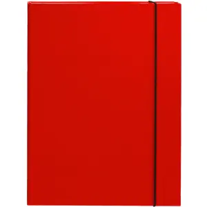 Mapa - škatla za zvezke z elastiko rdeča