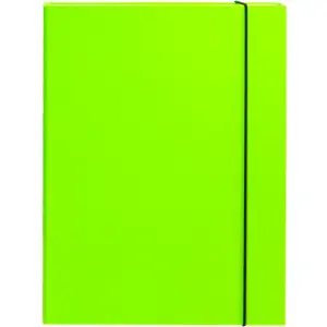 Mapa -škatla za zvezke z elastiko zelena