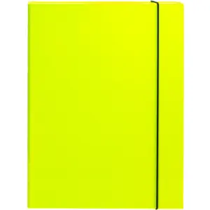 Mapa -škatla za zvezke z elastiko rumena