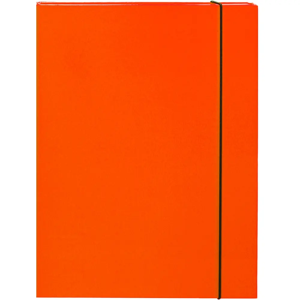 Mapa-škatla za zvezke z elastiko oranžna