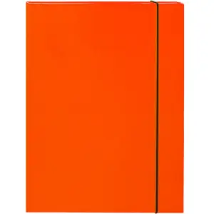 Mapa-škatla za zvezke z elastiko oranžna