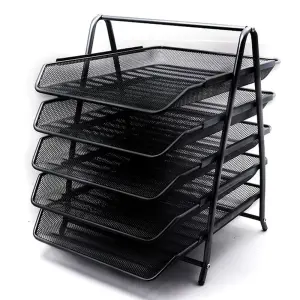 Kov. kaseta za papir, 5-del Optima črna