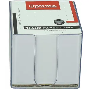 Kocka pap. bela Optima v stojalu 9X9cm