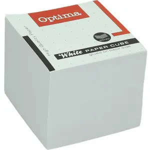 Kocka pap. bela Optima lepljena 9X9cm