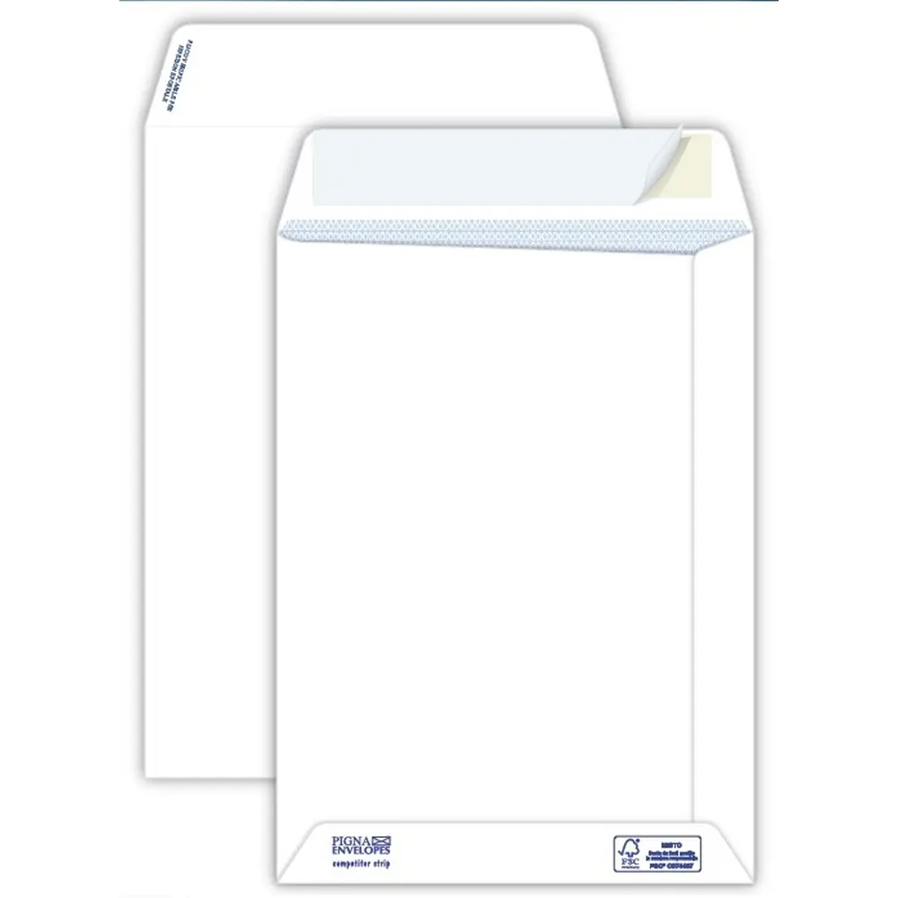 Kuverta vrečka B5 BELA 190x260mm 100gr 