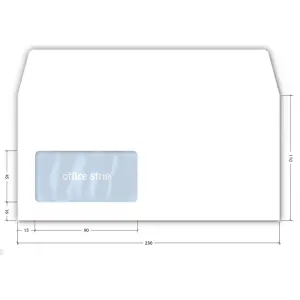 Kuverta AMER. LO BELA 110x230mm 80gr SI