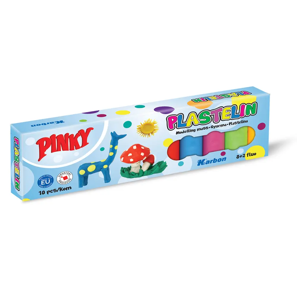 Plastelin KARBON Pinky, 10 kosov