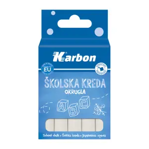 Kreda KARBON, bela, okrogla 10 kosov