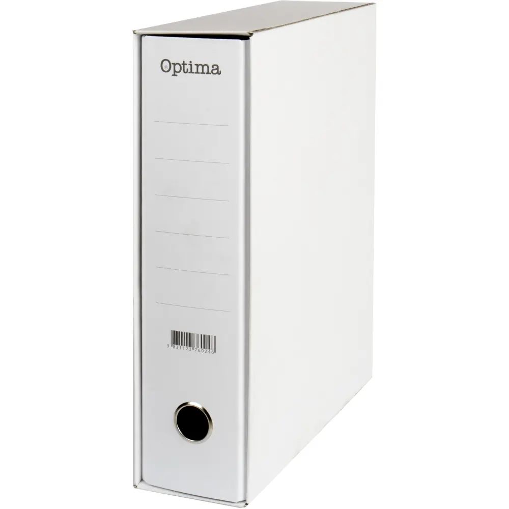Registrator v ovoju Optima, A4, 8cm bel