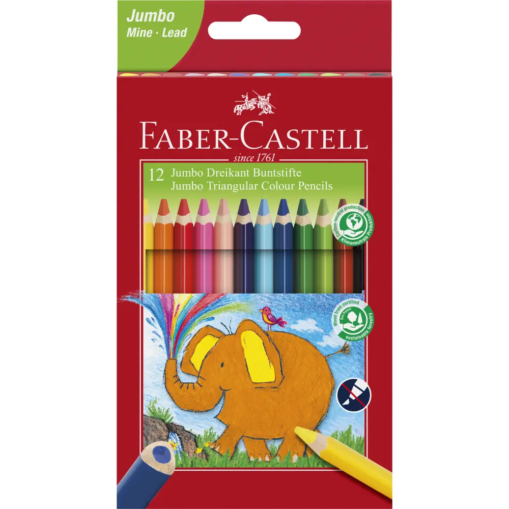 Barvice Faber-Castell Trikotne Jumbo12/1