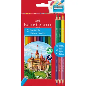 Barvice Faber-Castell 12/1 + 3 Bicolor