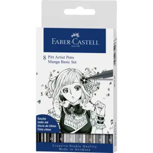 Flomastri Faber-Castell Pitt Manga B 8/1