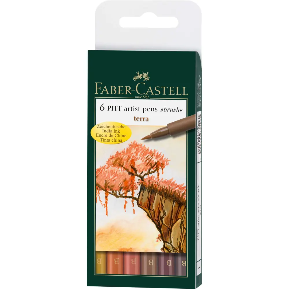 Flomastri Faber-Castell Pitt B Terra 6X