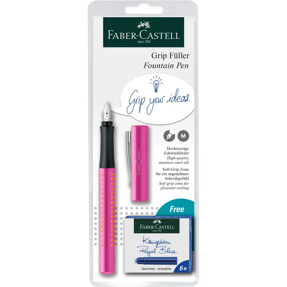 Nalivno pero Faber-Castell Grip M sort