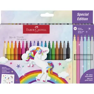 FLOMASTRI FABER-CASTELL UNICORN 18+6