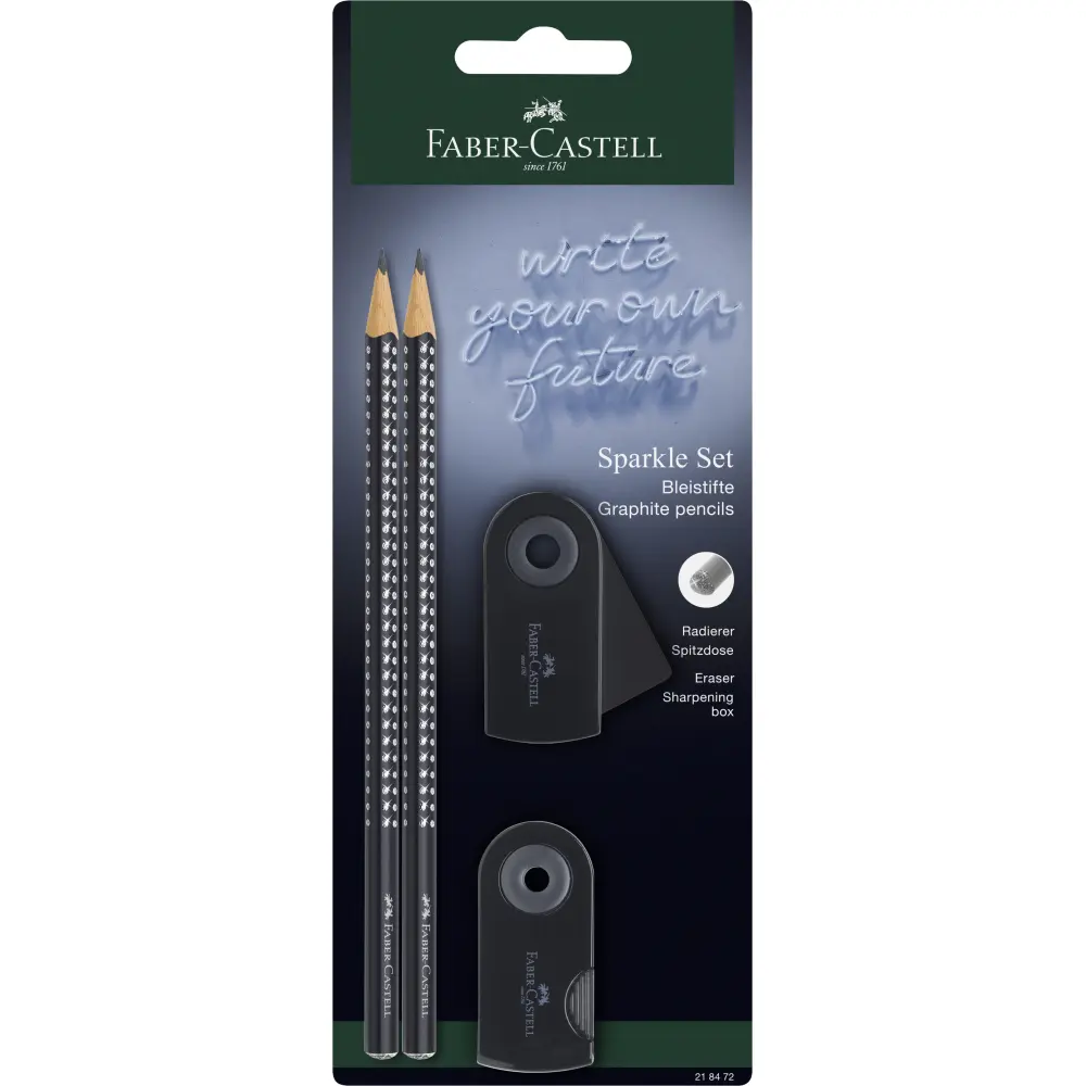 SVINČNIK SET FABER-CASTELL SPARKLE BLACK