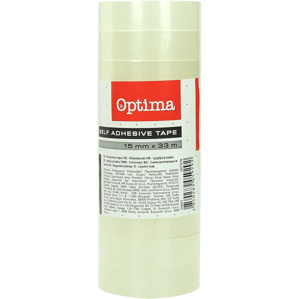 Lepilni trak OPTIMA, 15 mm x 33 m, 10/1