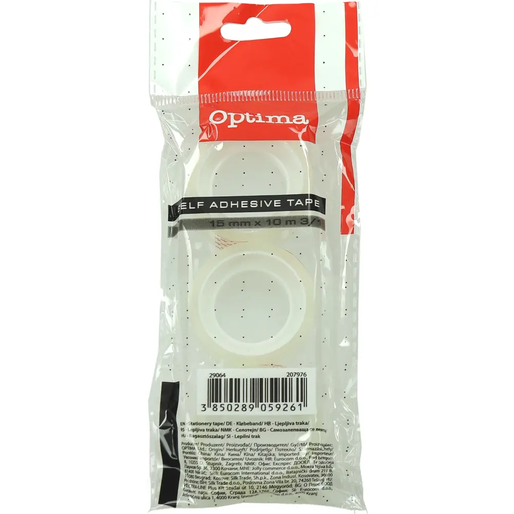 Lepilni trak OPTIMA, 15 mm x 10m, 3/1