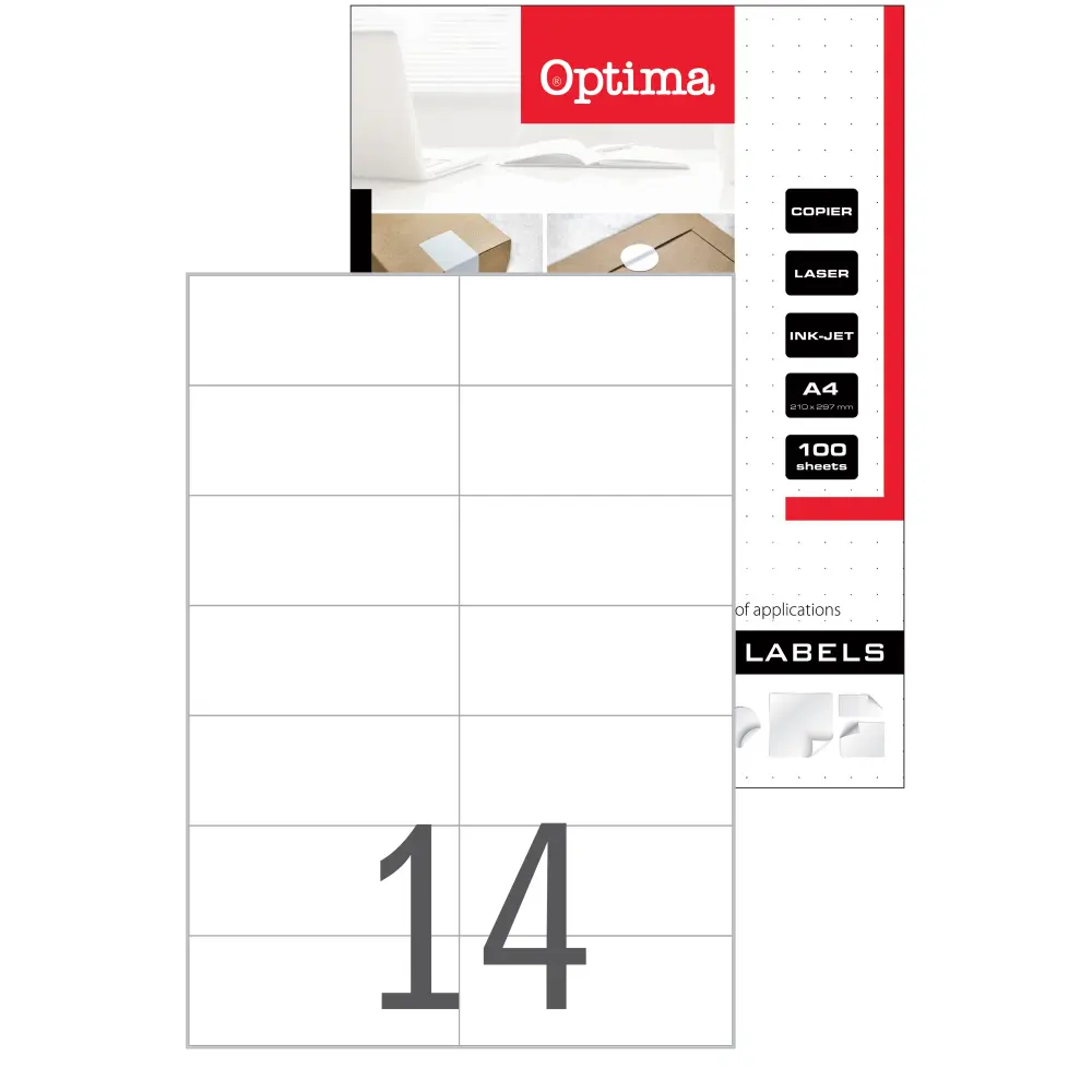 Etikete laser Optima 105 x 42,3mm