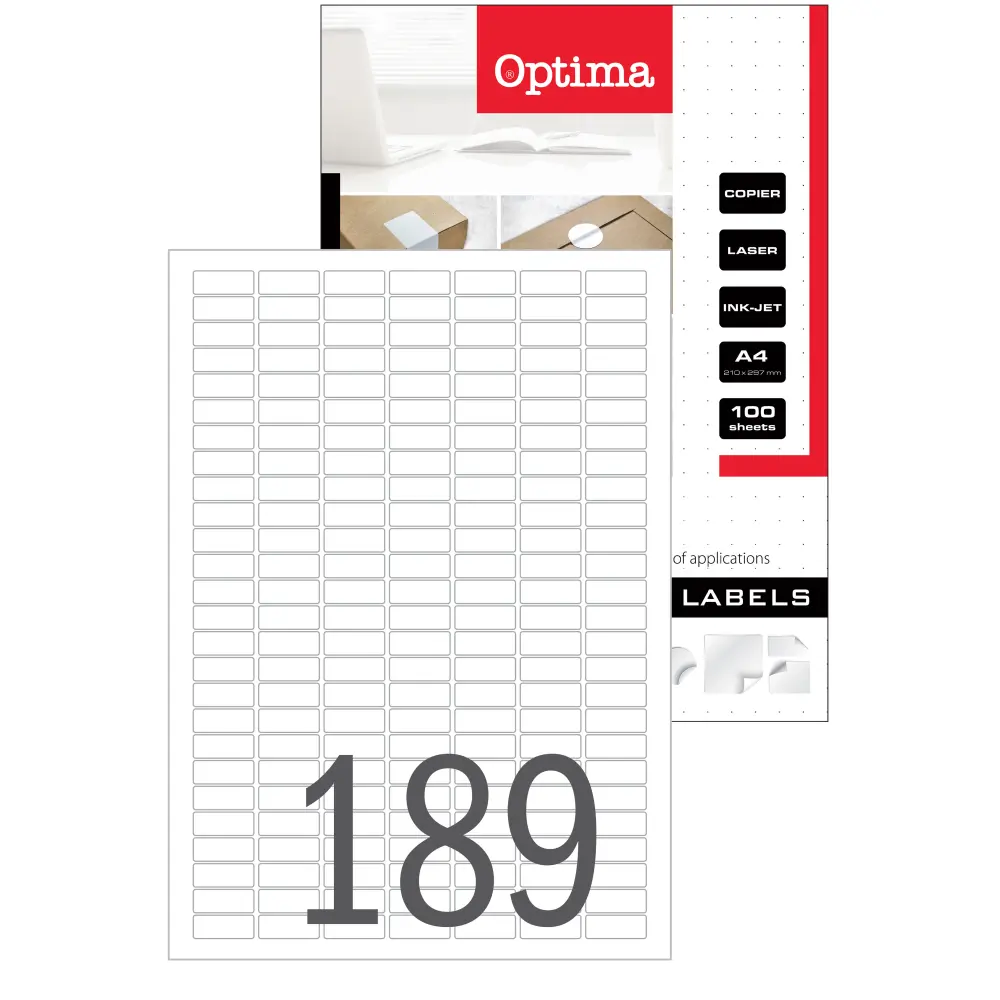 Etikete laser Optima 25,4 x 10mm