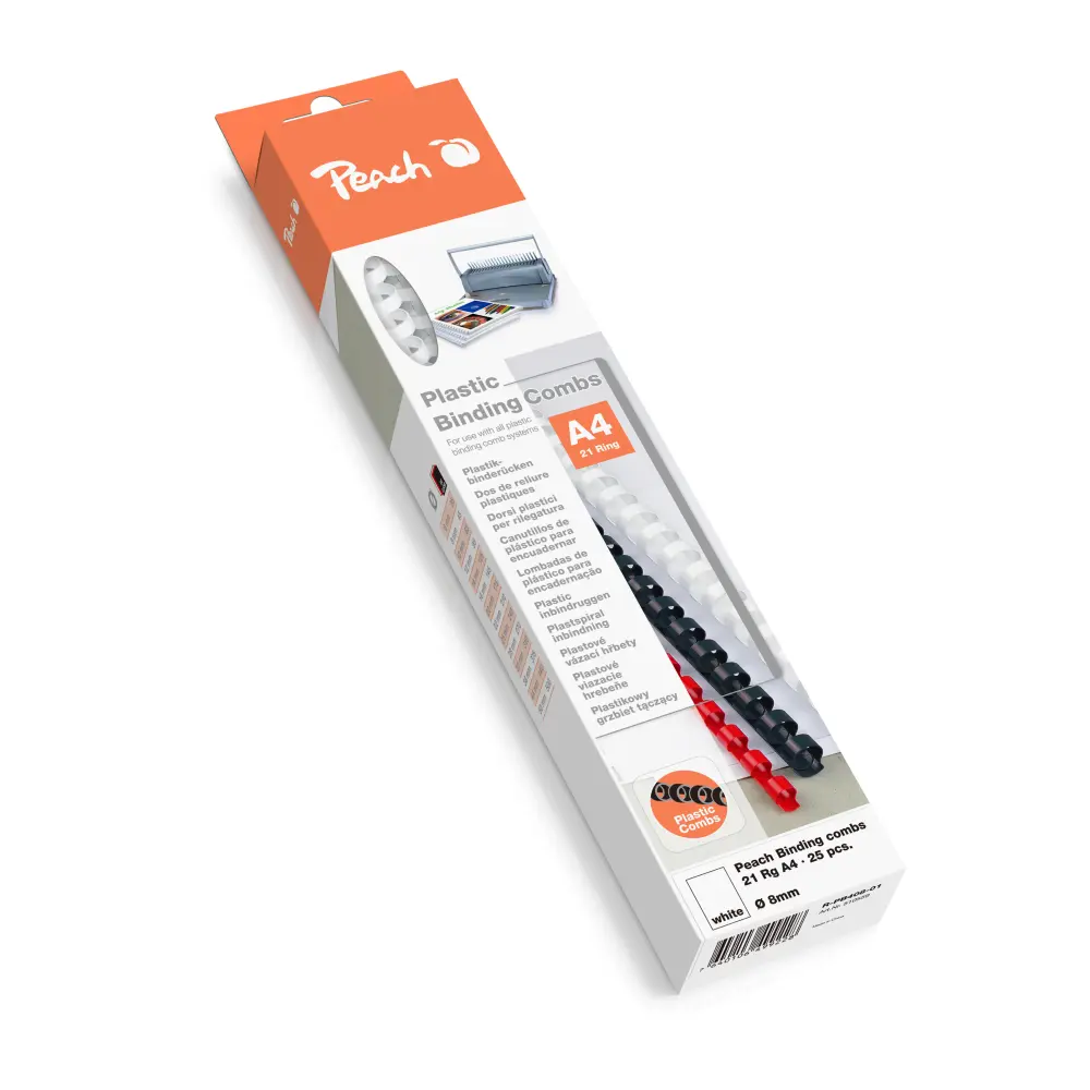 Špirale za vezavo Peach A4 10mm, rdeča 2