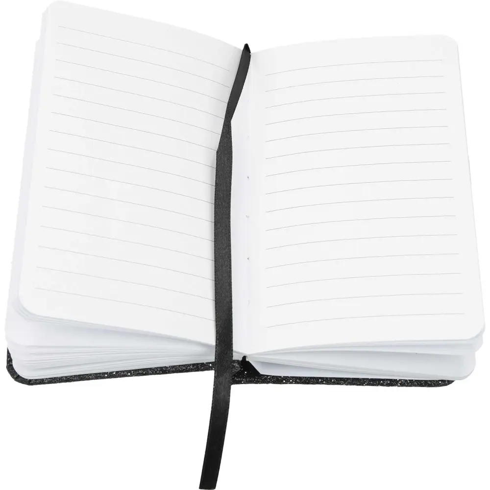 Notes z bleščicami A5 sort